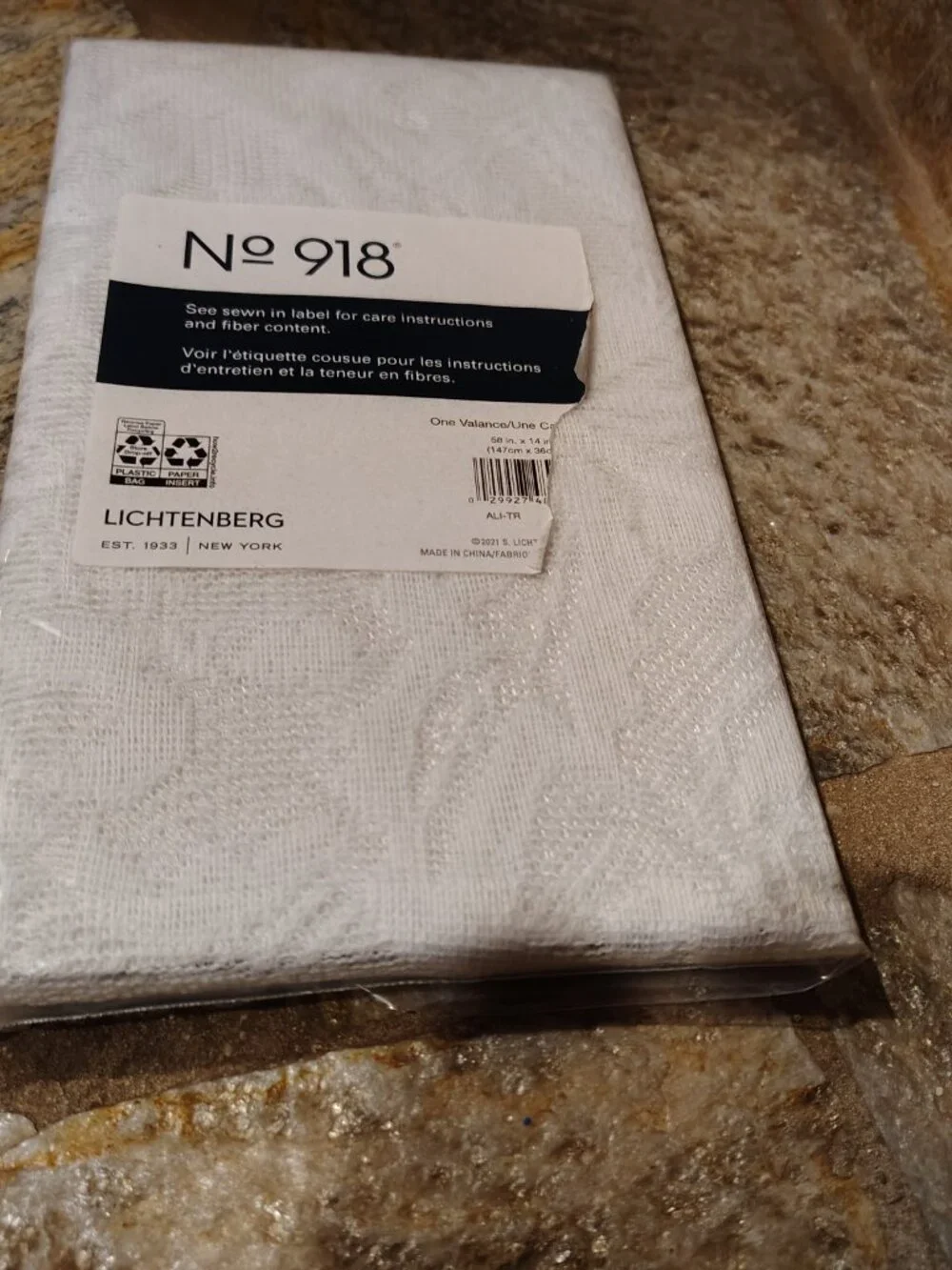 No 918 Lichtenberg White Lace Valance NIP Brand New 58
